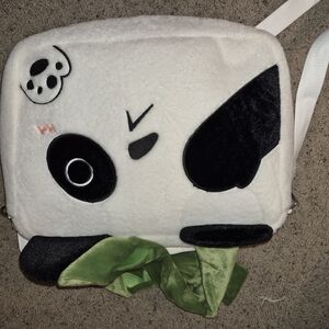 Panda Plush Kids Bag - Black and White